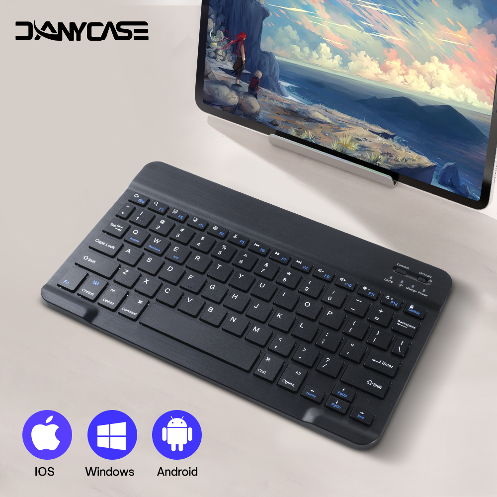 DANYCASE Keyboard for iPad Samsung Xiaomi Tablet Android Windows Rechargeable Wireless Bluetooth-compatible Keyboard