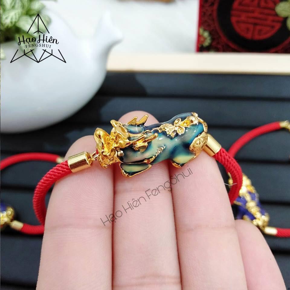 Vòng tay Tỳ Hưu chỉ đỏ Thái May Mắn đổi màu theo nhiệt độ X.V.U004-60 - Vong tỳ hưu, vòng tay tỳ hưu nữ, vòng tay tỳ hưu vàng, vòng tay tỳ hưu nam, vòng tay tỳ hưu mạ vàng, tỳ hưu đeo tay, vòng tỳ hưu phong thủy