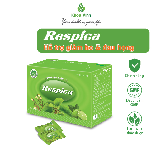 Viên ngậm ho Respica hộp 100 viên, giảm ho, đau họng