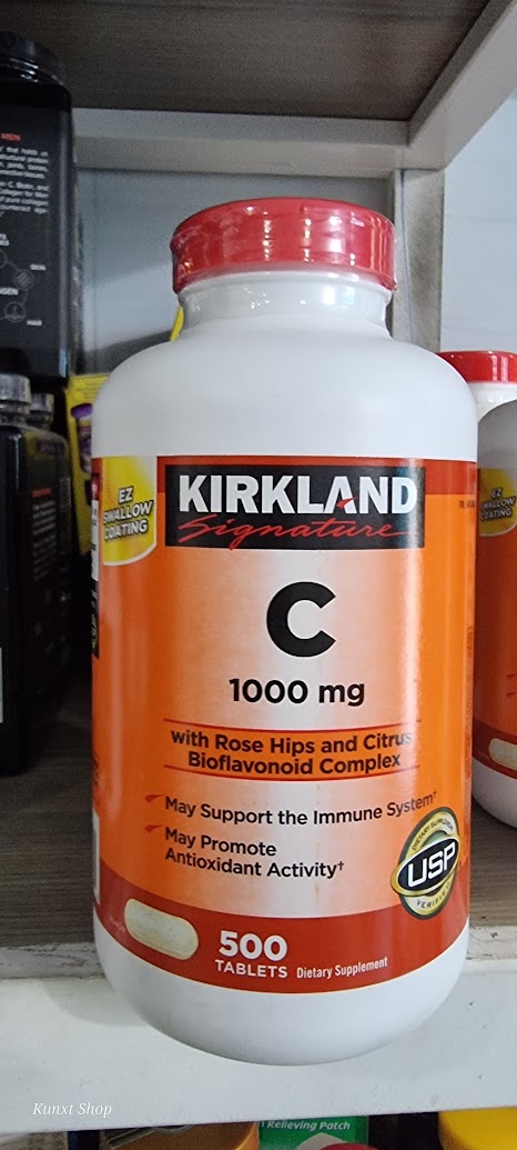 Vitamin C 1000mg Kirkland hộp 500 viên chính hãng của Mỹ