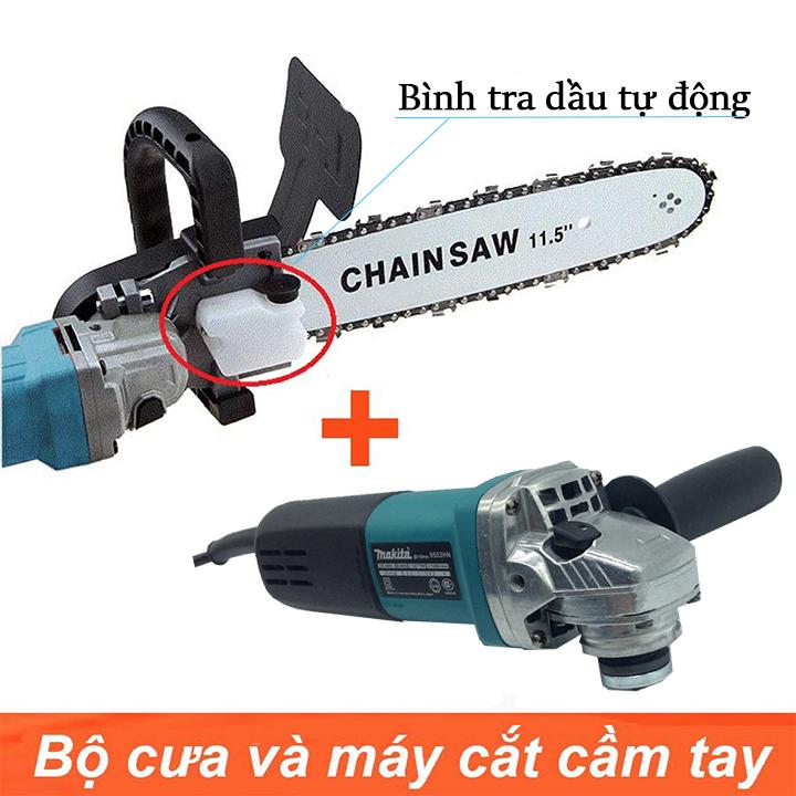 [ Trọn bộ ] Máy mài Makita 9556 + Lưỡi cưa xích Chainsaw