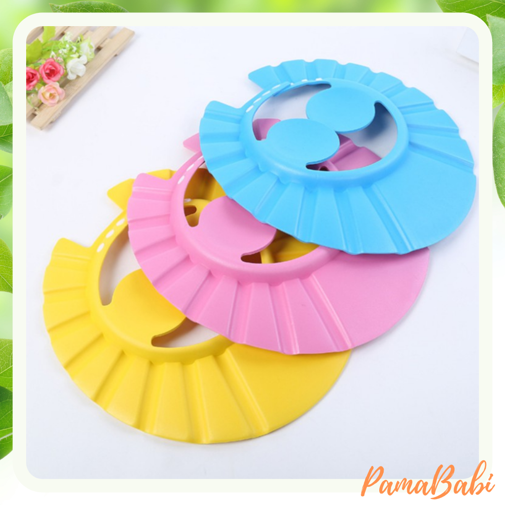 Mũ gội đầu chắn nước có vành che tai cho bé, mũ tắm chắn nước cho bé