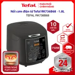 |HỎA TỐC 2H| Nồi cơm điện tử Tefal RK736B68 - Dung tích 1.8L lòng nồi niêu đặc biệt dày 2mm - Chế độ hẹn giờ, nấu cơm thông minh AI - Công suất 750W giữ ấm lên đến 12H, đa dạng thực đơn - Hàng chính hãng, bảo hành 24 Tháng - Giao Hỏa Tốc 2H HCM