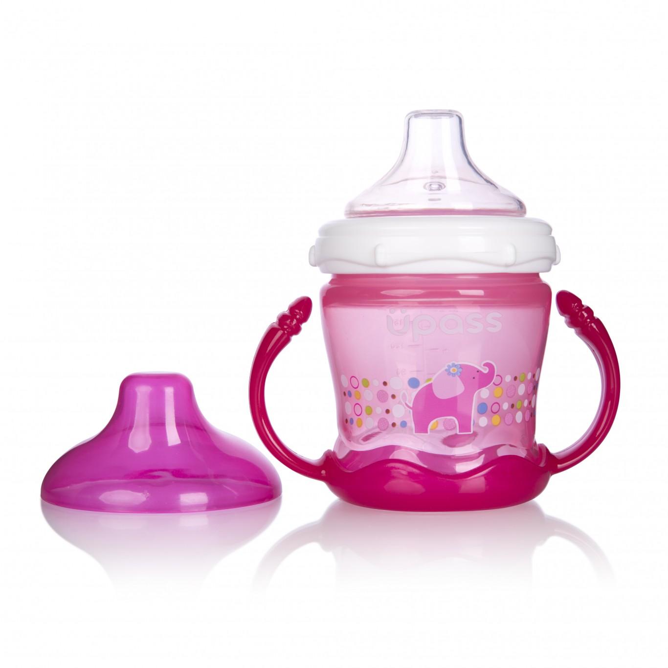 Bình tập uống núm hút mềm 180ml upass - thái lan up0180x