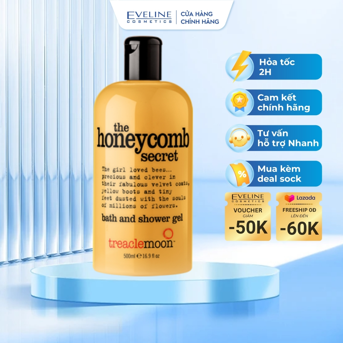 Gel tắm Treaclemoon hương mật ong 500ML