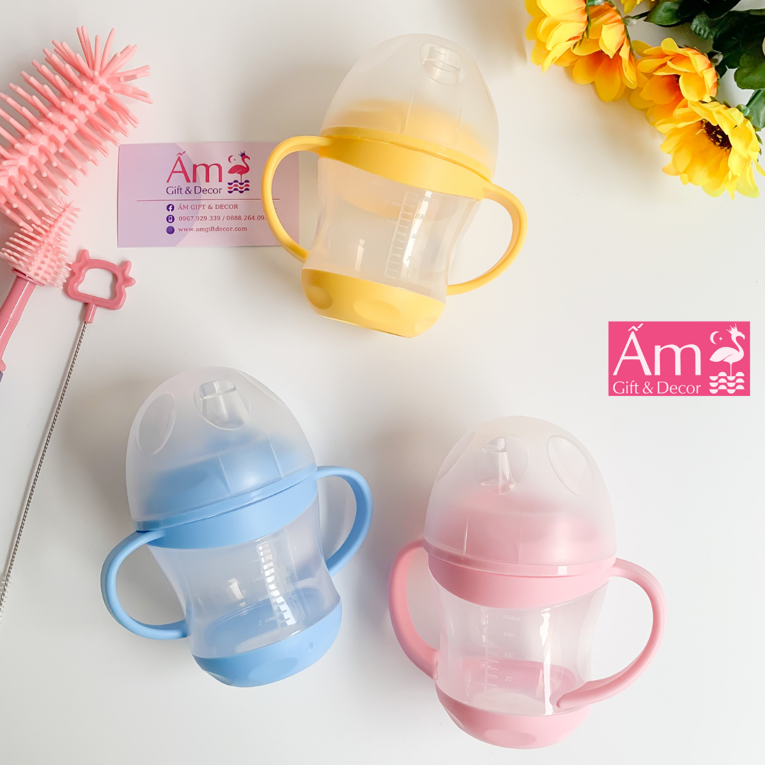 Bình tập uống nước cho bé tập hút - cốc uống nước và uống sữa cho bé giúp trẻ tự chỉ huy ấm gift decor