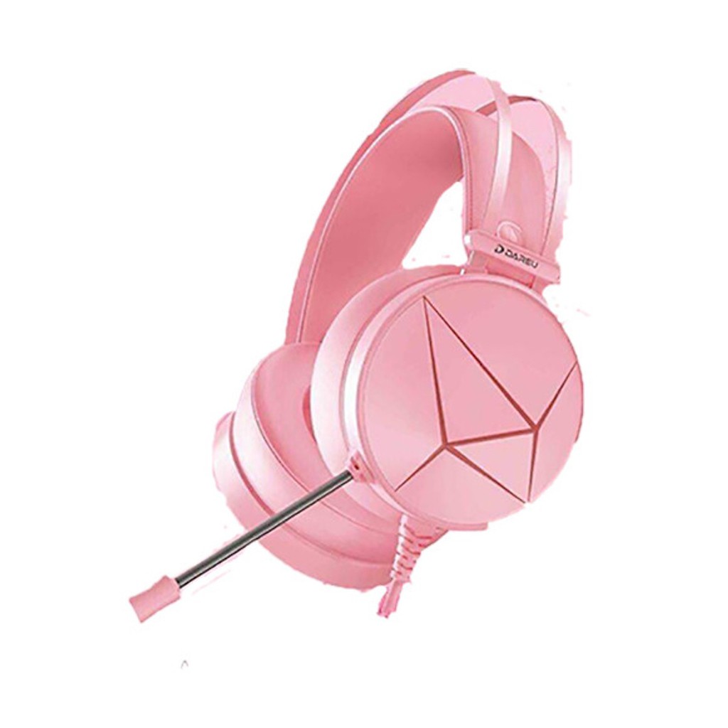 Tai nghe Gaming Dareu EH722S pink+ black