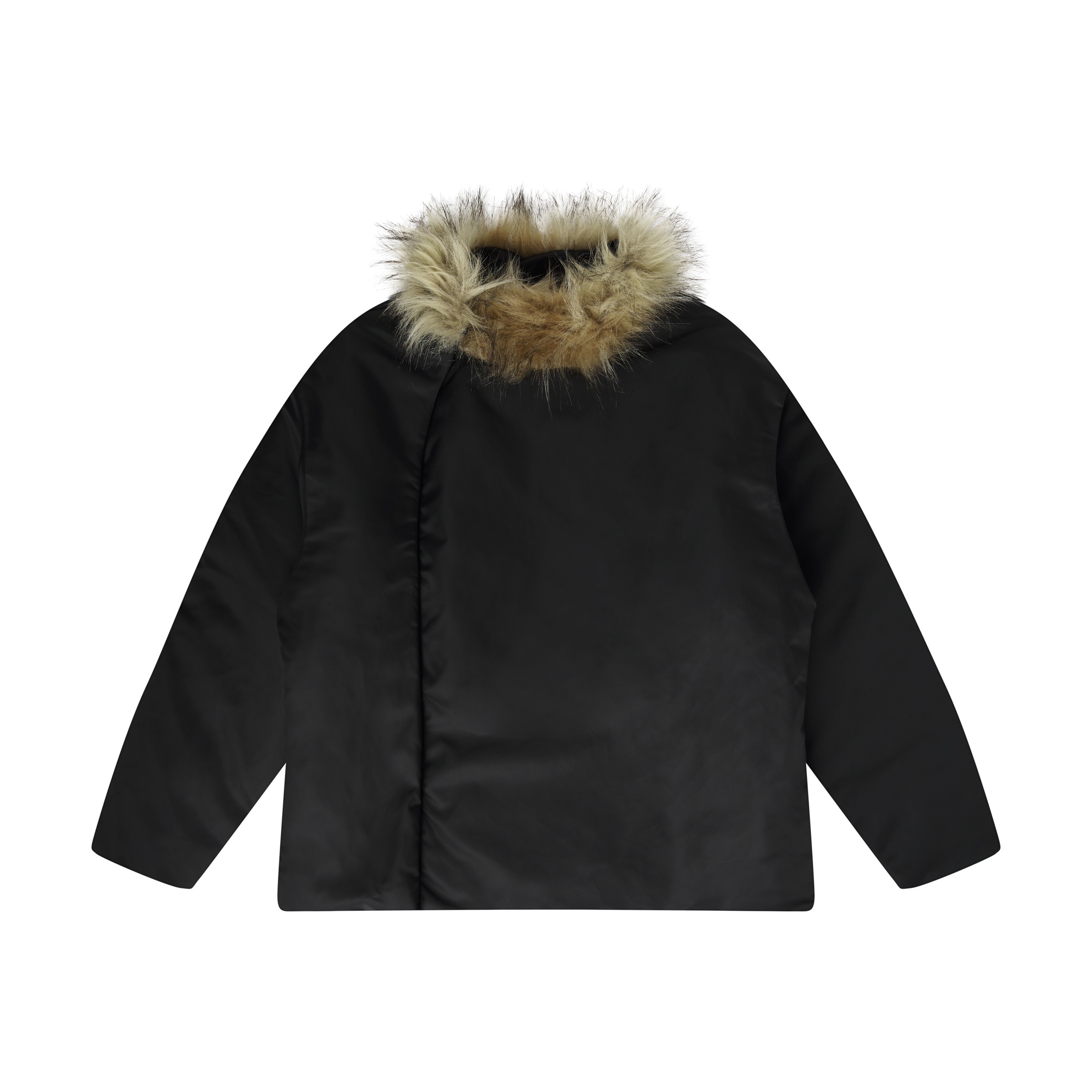 Áo Khoác Bomber Đen Cổ Lông Ross Studio Nút Bấm - BOMBER JACKET WITH FUR COLLAR - ROSS STUDIO