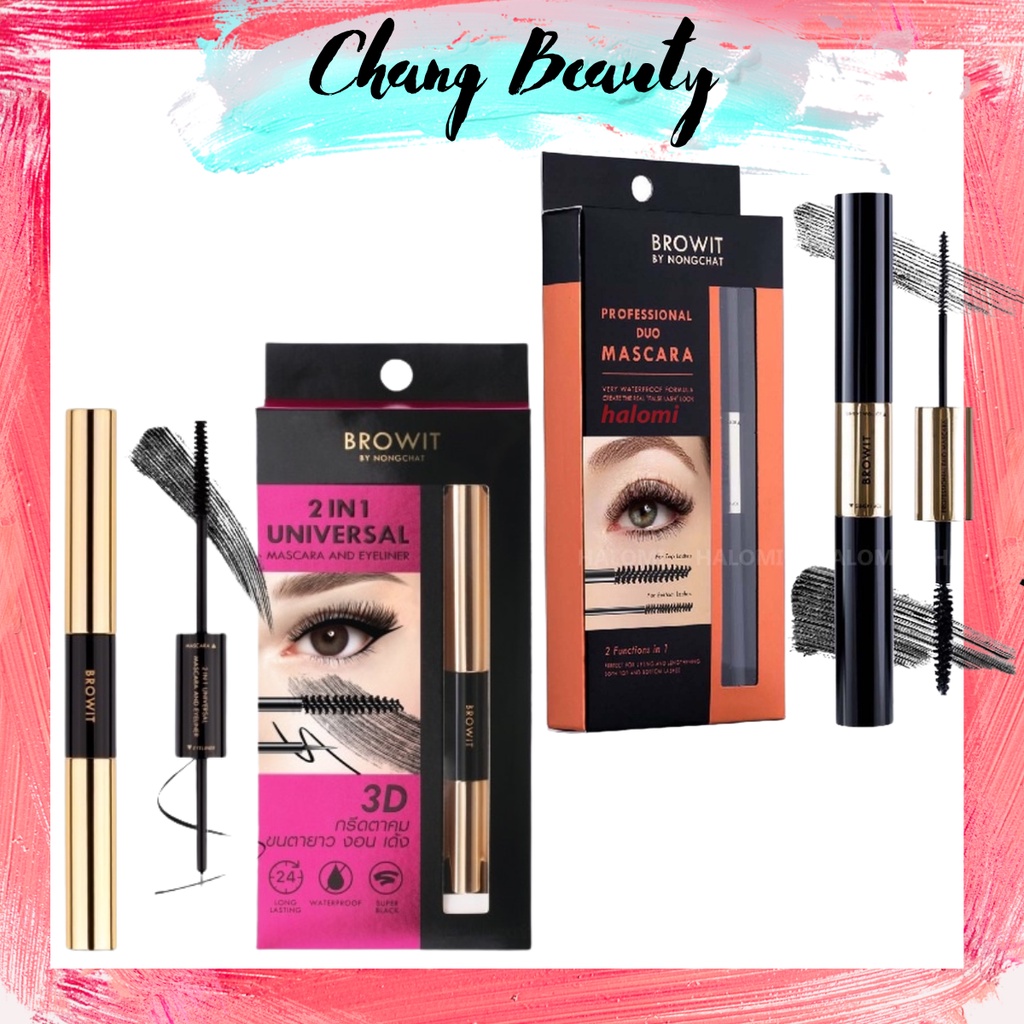 Mascara chuốt mi 2 Đầu NongChat Browit Thái Lan lâu trôi, làm dày