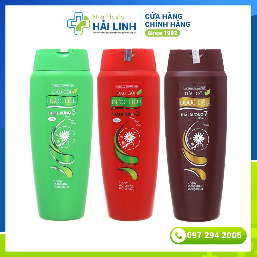 Dầu gội liệu thái dương 3 và 7 sao thái dương