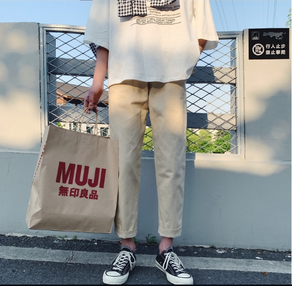 [HCM]Quần chinos kaki baggy nam ống suôn lưng thun cục hot