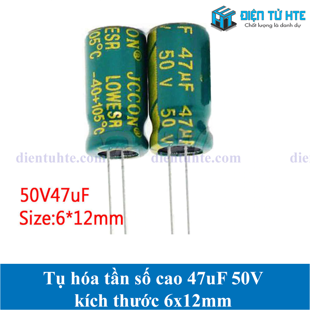 Combo 20 tụ hóa tần số cao 47uf 50v 6x12mm