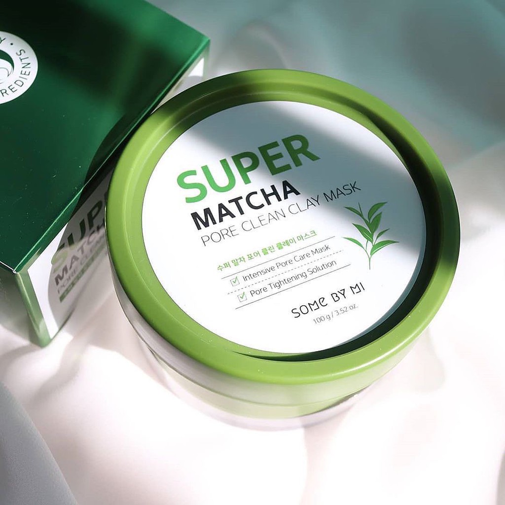 Mặt Nạ Đất Sét Se Khít Lỗ Chân Lông Some By Mi Super Matcha Pore Clean Clay Mask 100g