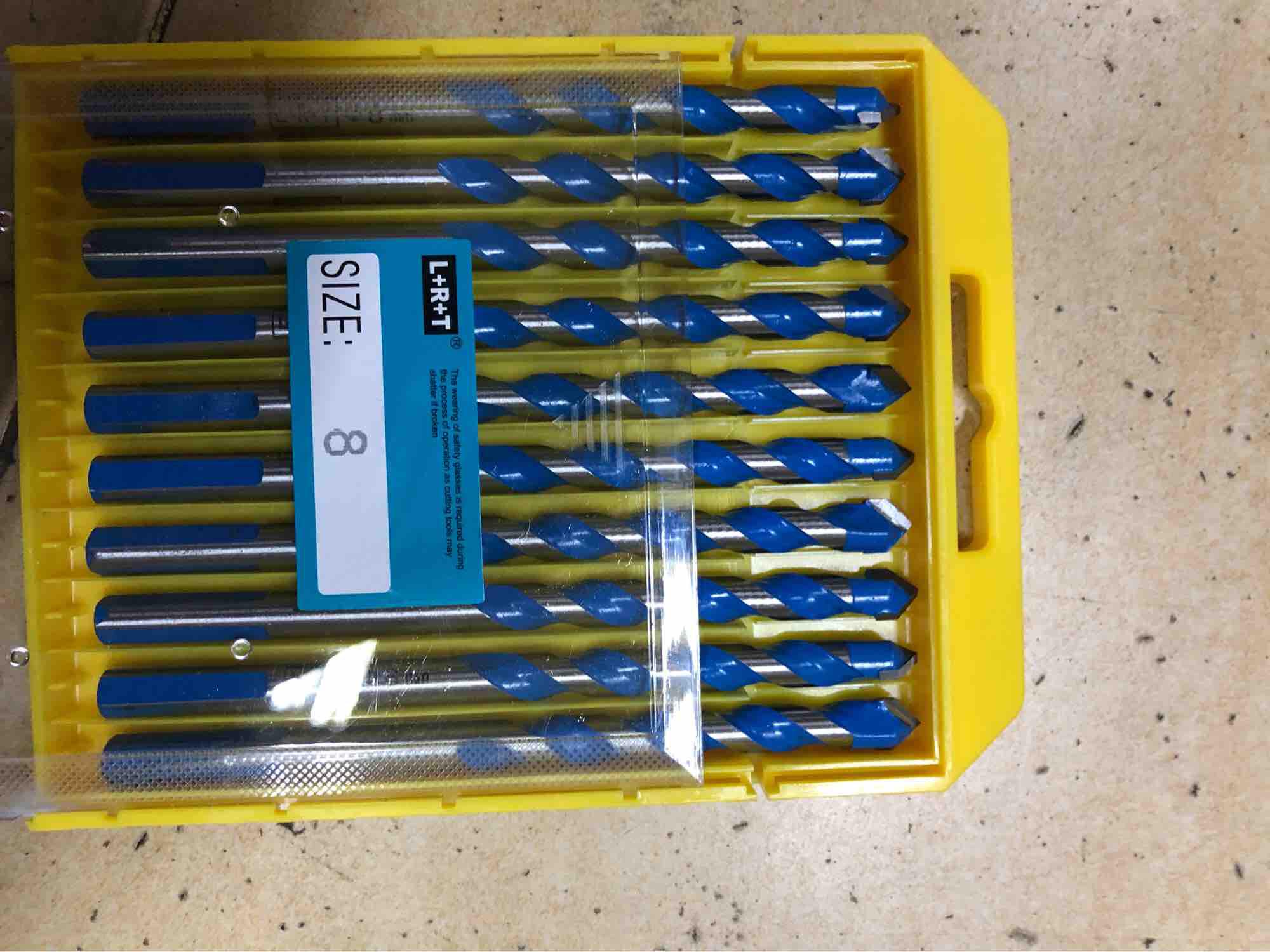 Bộ 10 Mũi khoan hộp kim , khoan sắt thép-bê tông L+R+T cao cấp loại 1 (8ly)