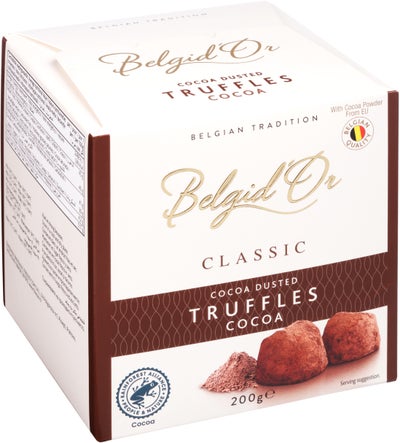 [Hàng Bỉ] HỘP SOCOLA PHỦ CACAO Belgdi’Or Truffle, CỔ ĐIỂN / Marc De Champagne / SALTED CARAMEL, 200g
