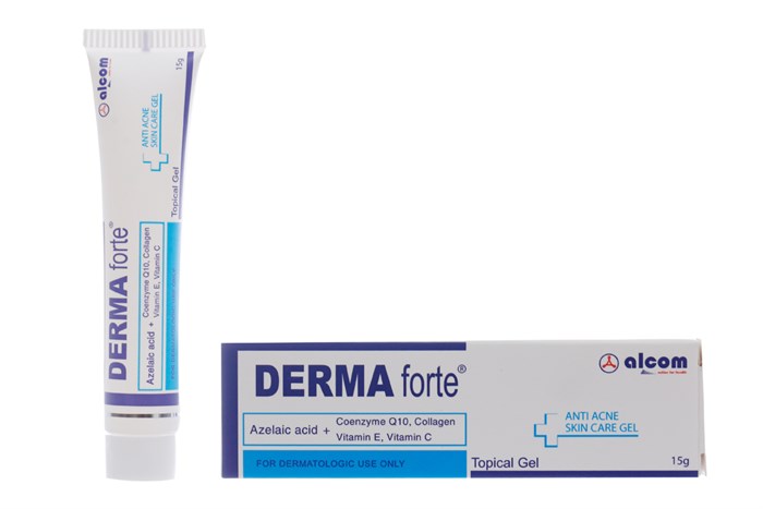 Derma Forte Chính Hãng 15g Gel Dưỡng Giảm Mụn Và Thâm Mụn chứa Azelaic Acid an toàn cho mọi loại da