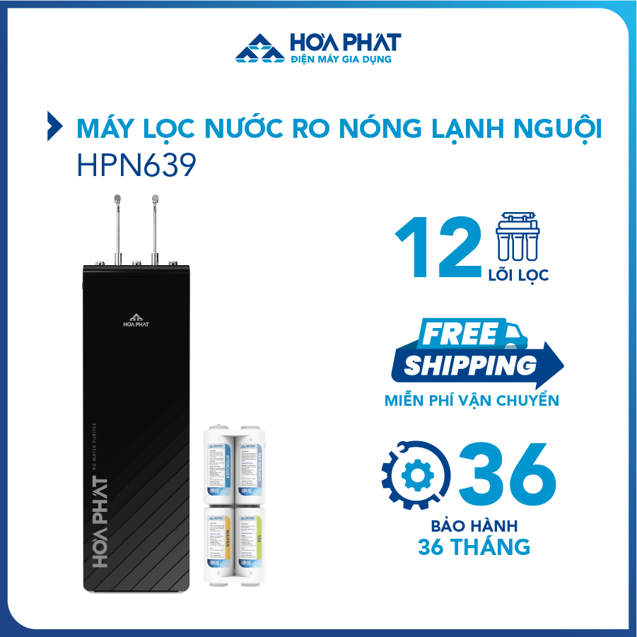 Máy lọc nước RO tủ đứng Hoà Phát HPN639 - Bảo hành 36 tháng - Uống nước trực tiếp tại vòi