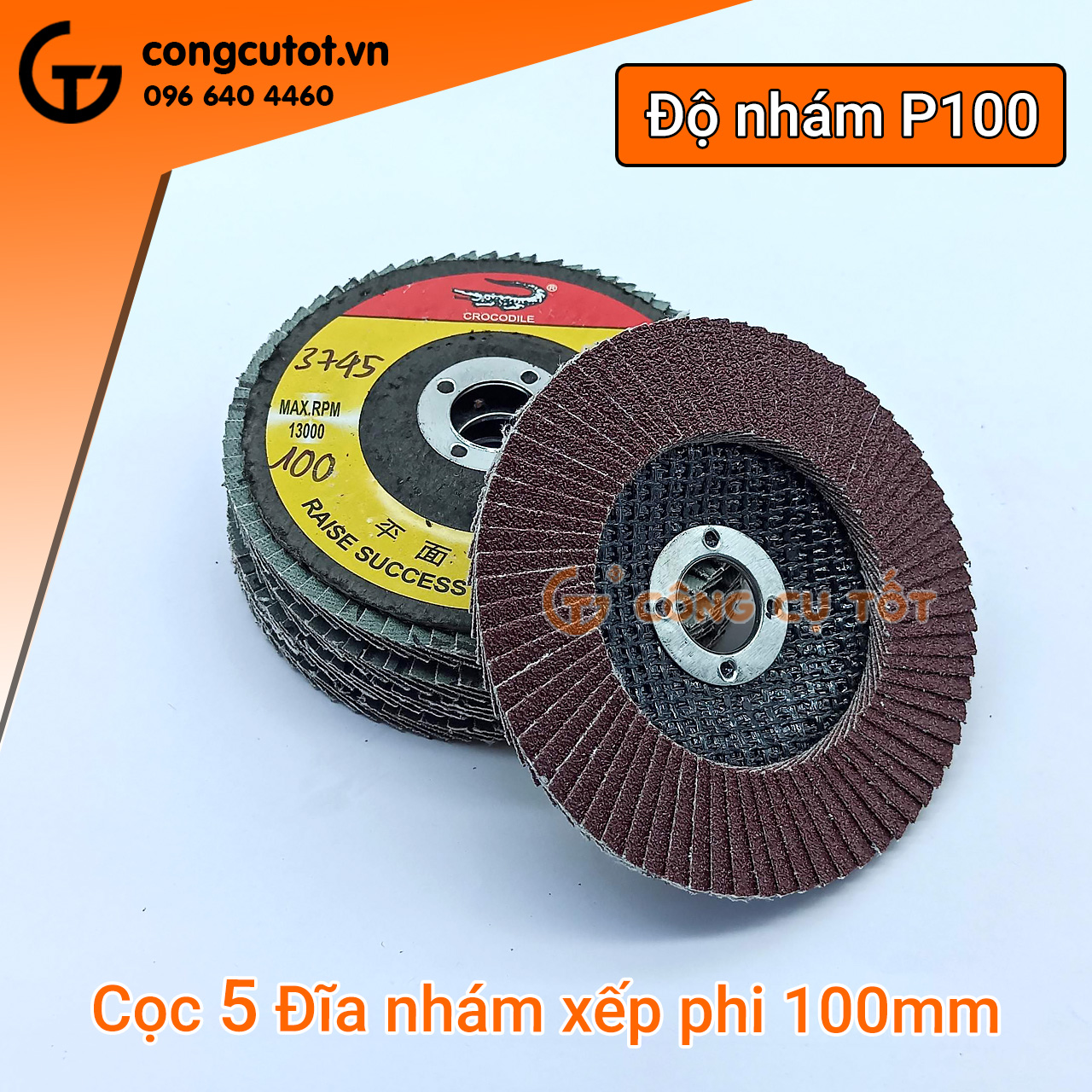 Combo 5 chiếc Đĩa ráp xếp - Đĩa chà nhám xếp Φ100mm dùng cho máy cầm tay