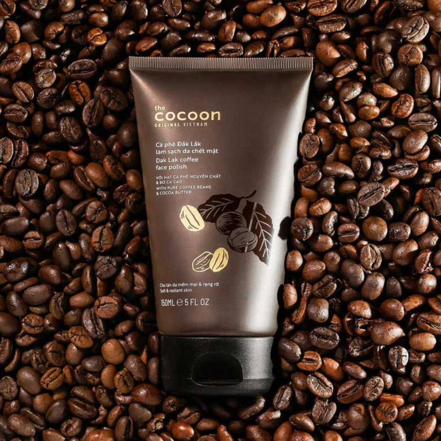 Tẩy tế bào chết da mặt cocoon cà phê đắk lắk , dak lak coffee face polish 150ml