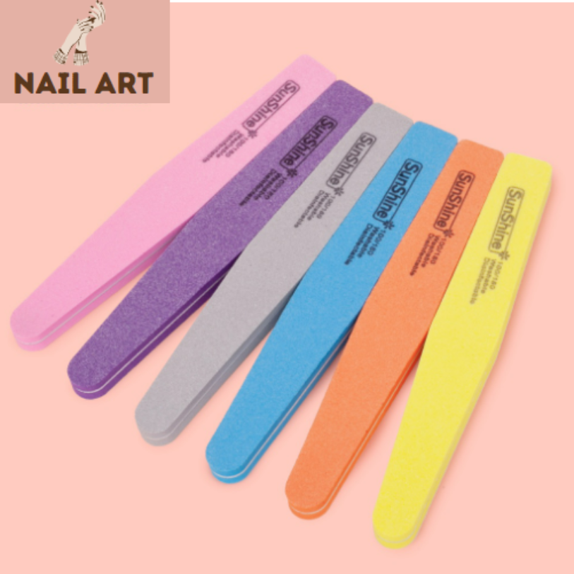 Phao dũa mịn Sunshine, phào dài sunshine - Phào Mịn, Phào dũa móng dạng thanh 2 mặt SunShine chuyên dụng cho dân làm móng nail