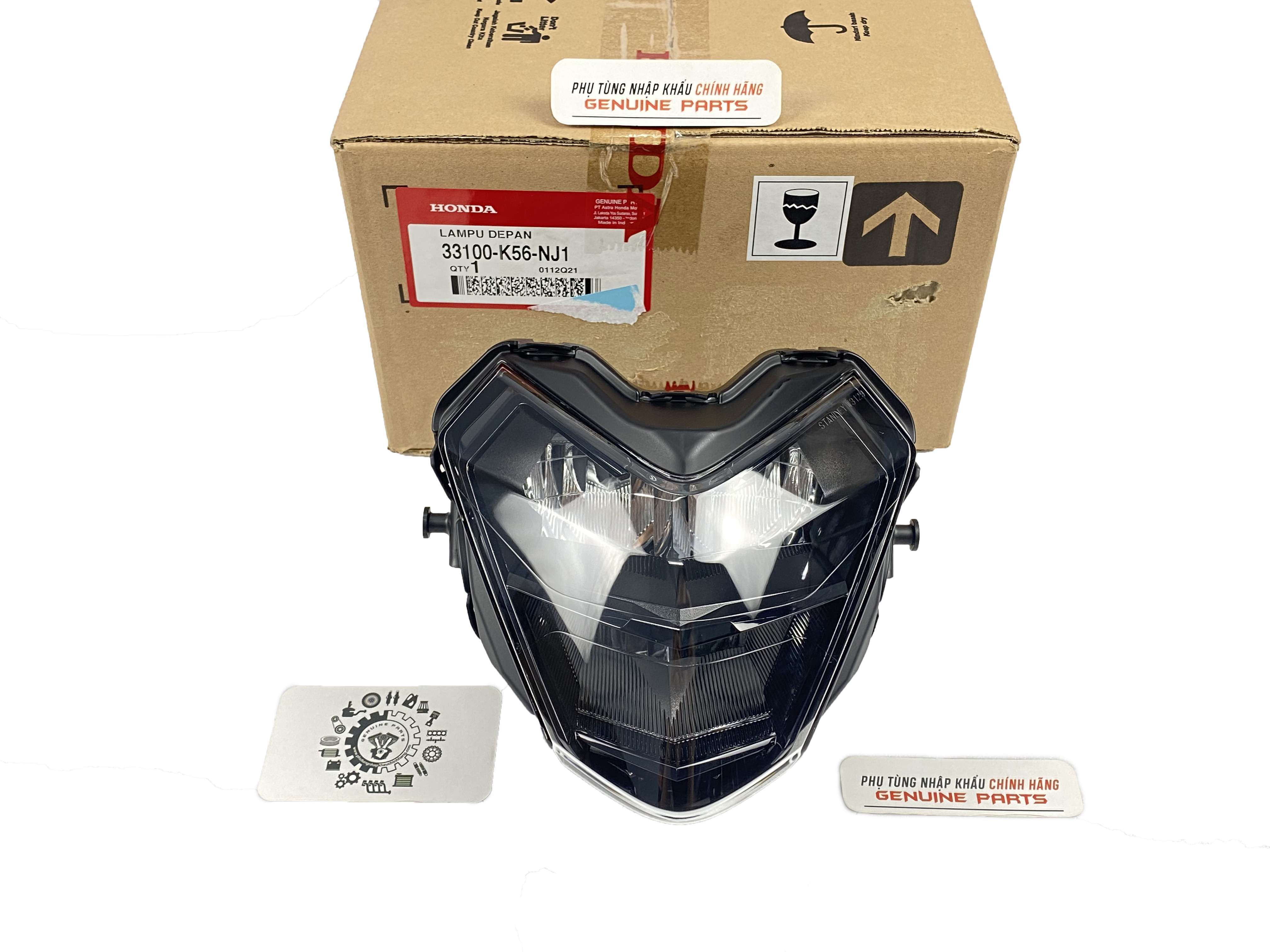Chóa đèn trước GTR 150 V2, WINNER chính hãng Honda Indo, Pha đèn 33100K56NJ1