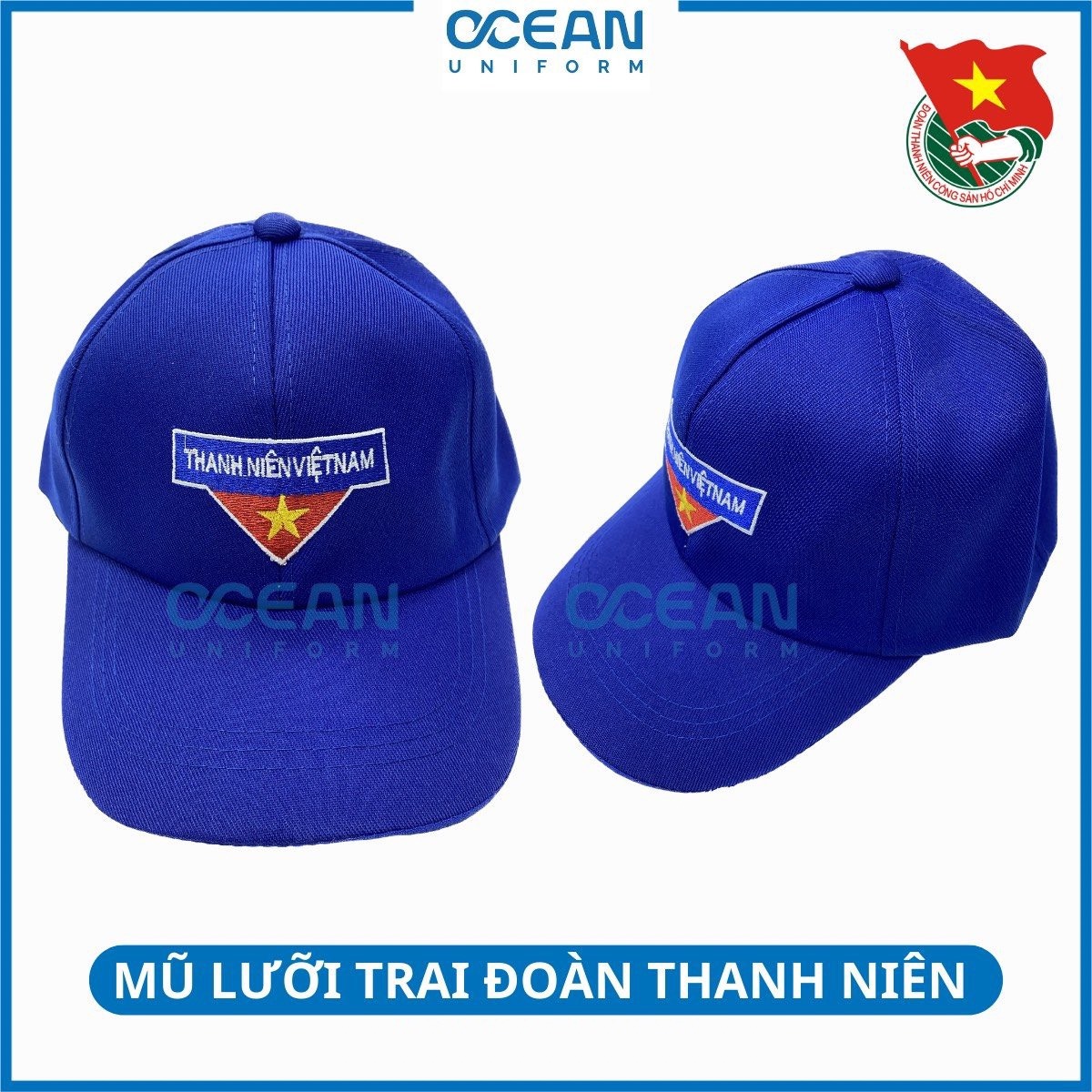 Mũ Lưỡi Trai Đoàn Thanh Niên Hàng Đẹp ,Vải KaKi [OCEAN UNIFORM]