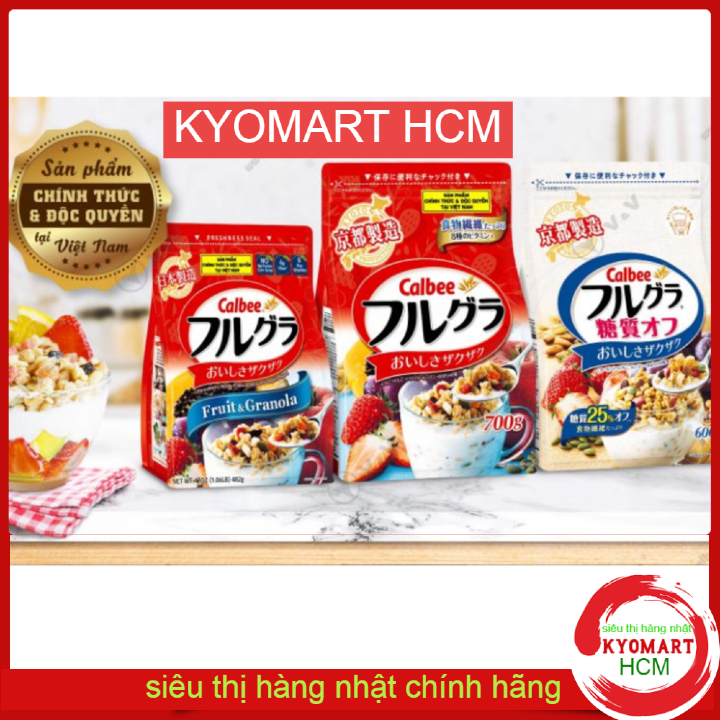Ngũ cốc trái cây Calbee Nhật Bản- Màu Đỏ 750g