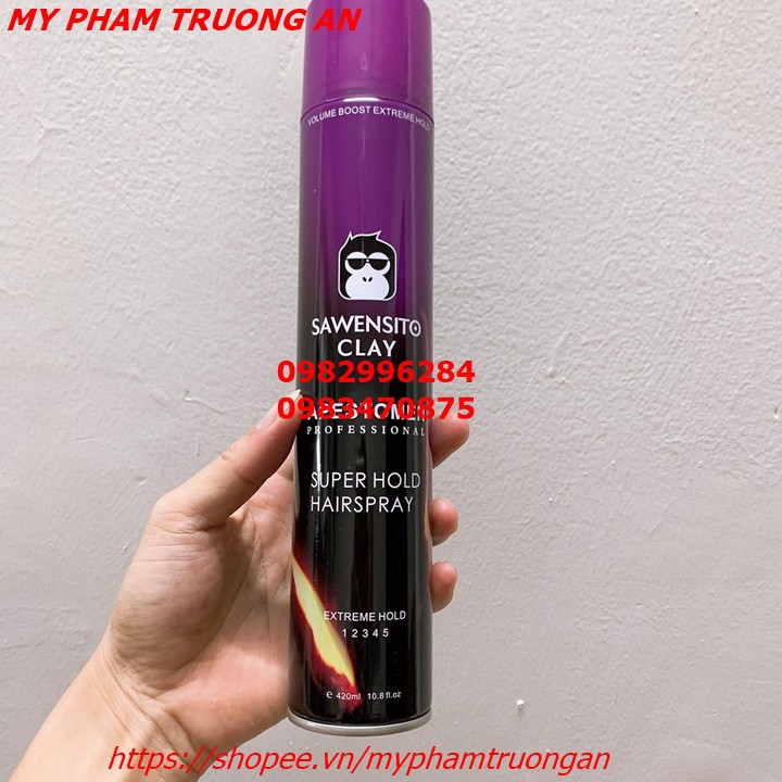 Gôm Xịt Tóc Volcanic / Sawensito 420ml