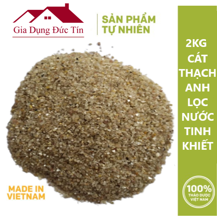 Cát thạch anh lọc nước giếng khoan, bể cá. Sỏi lọc nước gia đình.(2kg)