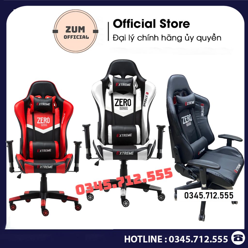 Ghế gaming extreme zero v1 phiên bản cao cấp hot 2022 ngã lưng 180 độ da bu chống thấm, nâng hạ tay vịn