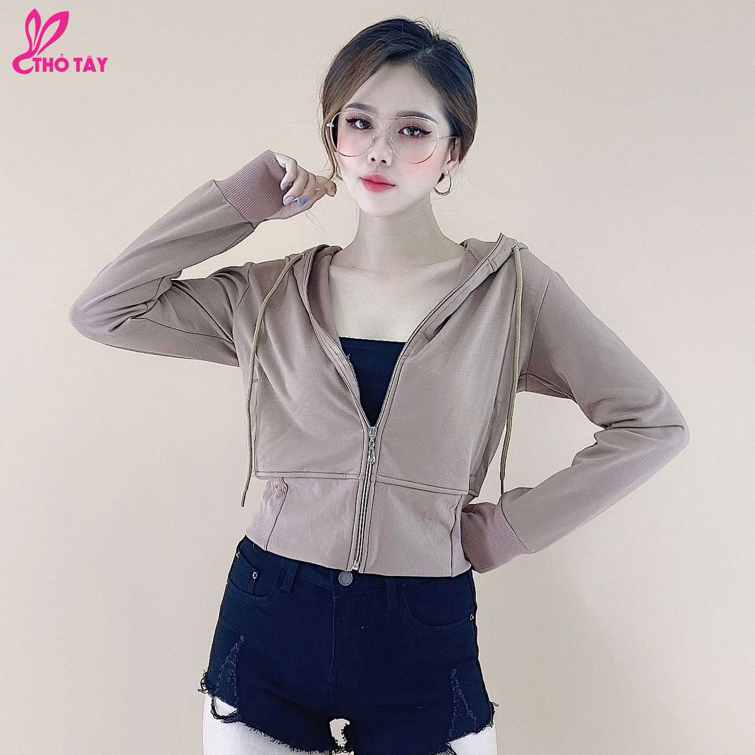 Áo khoác nữ trơn form coptop nhiều màu - thỏ tây