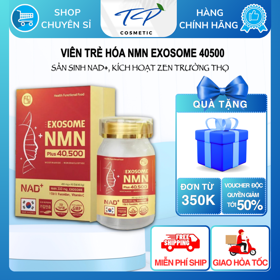  Viên uống Hàn Quốc Exosome NMN Plus 40.500 - 90 viên giúp tăng cường sức khỏe trẻ hóa da 