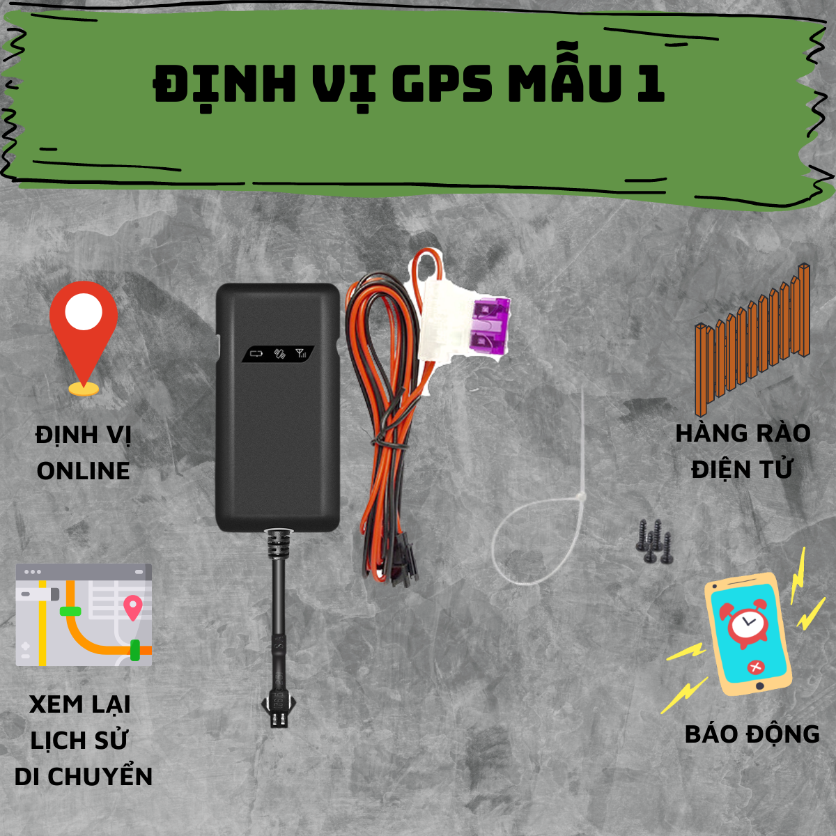 Định vị gps mẫu 1 chống trộm cho ô tô xe máy