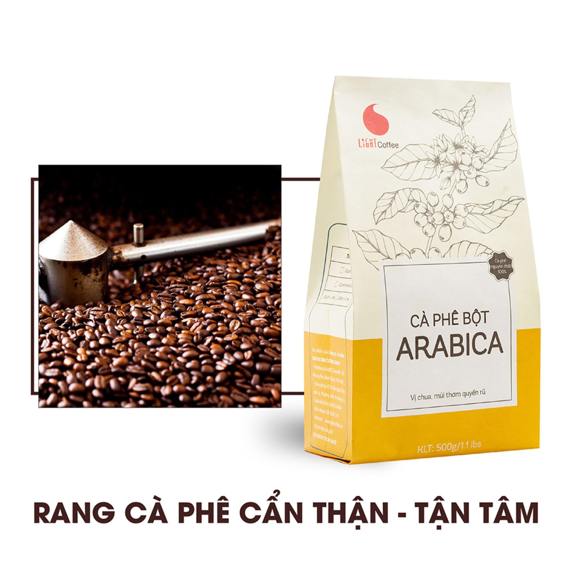 Cà phê pha espresso Arabica nguyên chất 100% đặc biệt - dạng bột - Light Coffee - 500gr