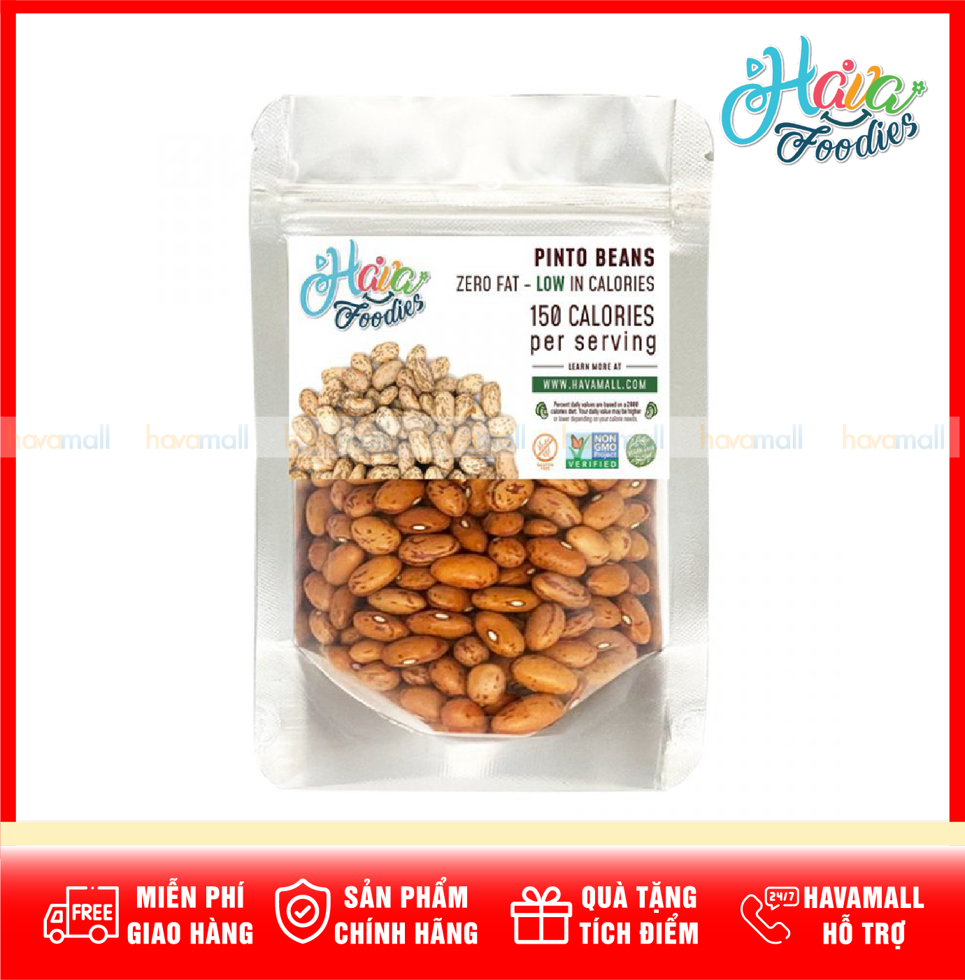 Đậu Cúc Hữu Cơ Havafood - Organic Pinto Beans 250gr