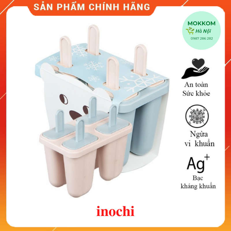 Khuôn làm kem kari inochi chính hãng, khuôn nhựa nguyên sinh cao cấp an toàn cho bé