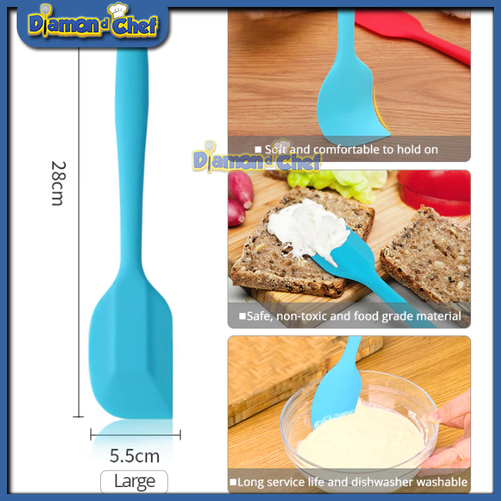 Cây vét bột silicon đúc màu sắc 28cm