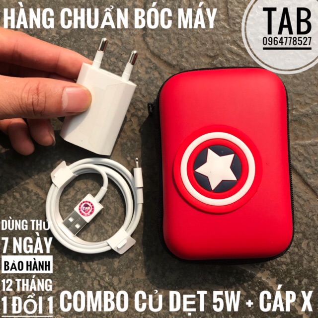 Combo củ dẹt + cáp x bóc máy