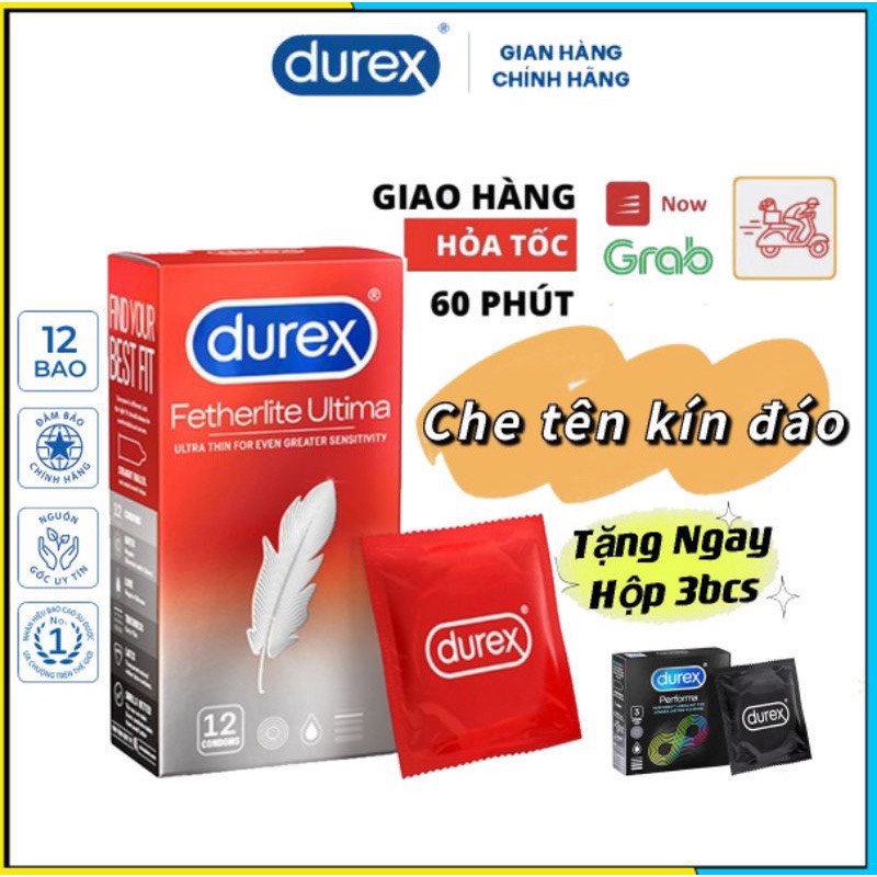 Bao Cao Su Durex Fetherlite Ultima Siêu Mỏng Hàng Chính hãng