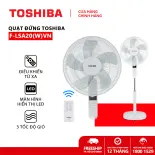 Quạt đứng Toshiba F-LSA20(W)VN 60W - Màu trắng - Điều khiển từ xa - 5 cánh - Hẹn giờ tắt/mở - Màn LED hiển thị - Chế độ gió thông minh - Hàng chính hãng, bảo hành 12 tháng, chất lượng Nhật Bản