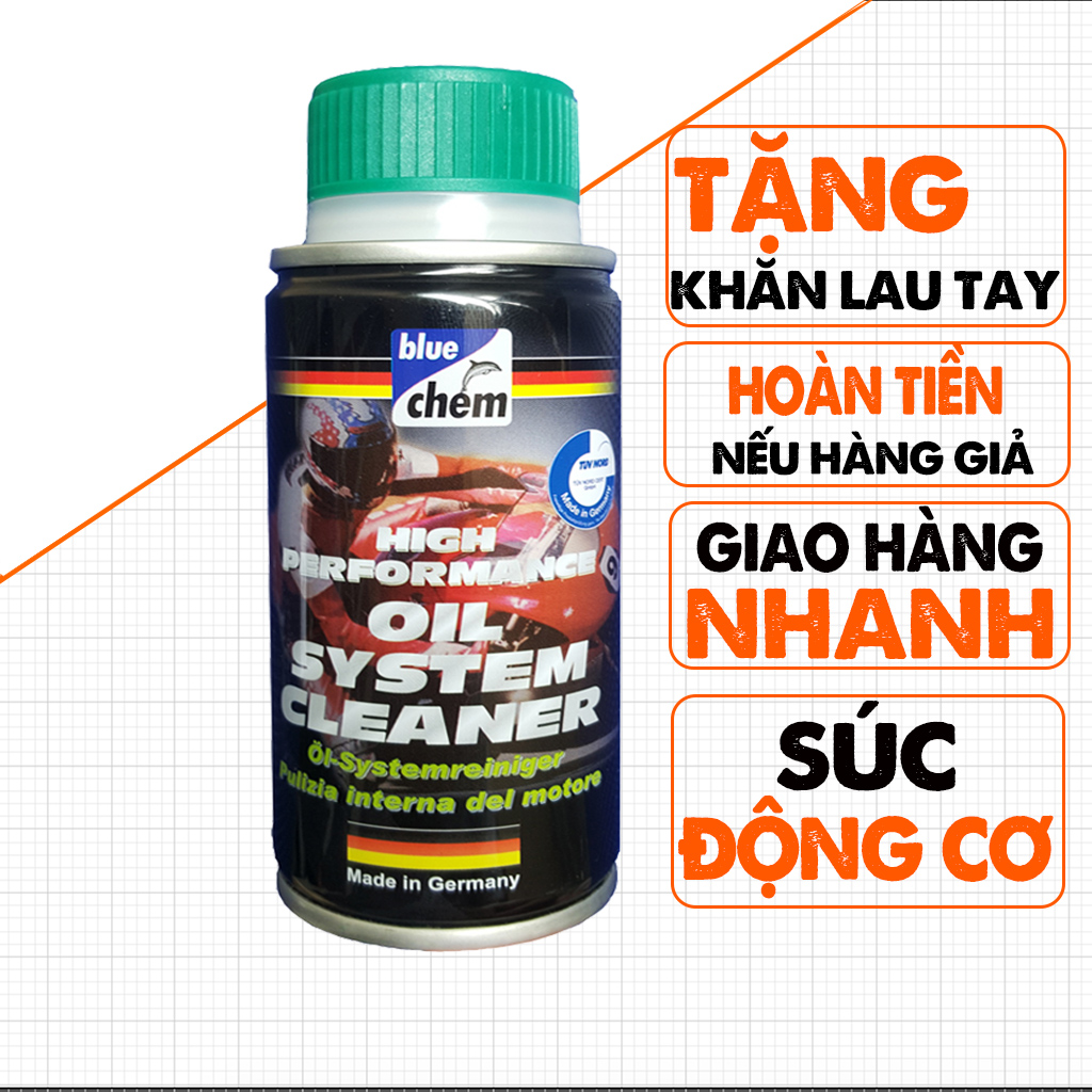 Phụ Gia Bluechem Oil Sysem Cleaner 50ml, Giúp Súc Rửa Động Cơ Xe Máy, Định Kỳ 5000km/Lần, Miễn Phí Đổi Trả, Sản Xuất Tại Đức