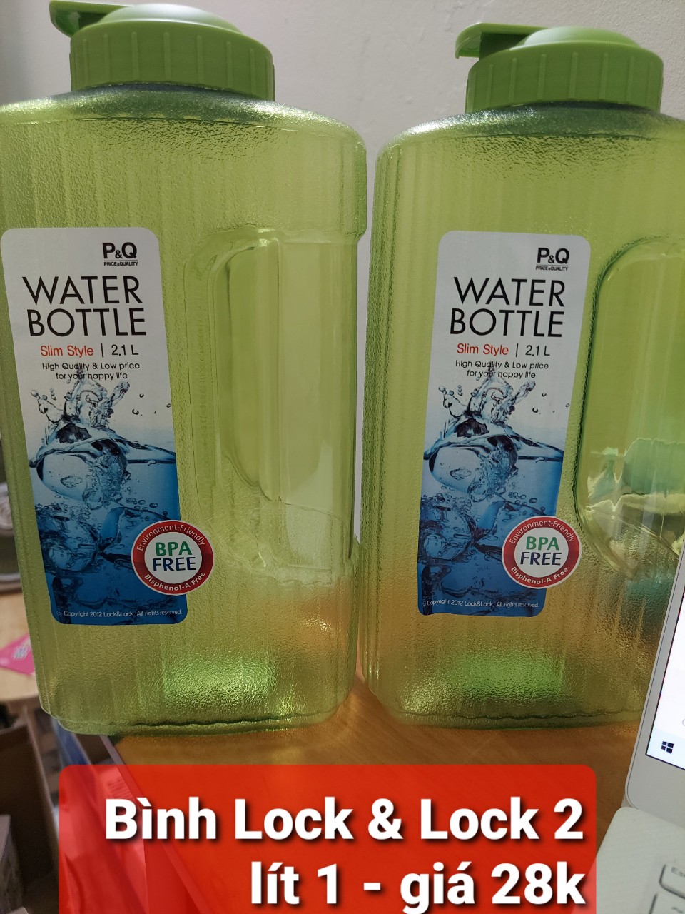 Bình nước lock & lock 2100ml
