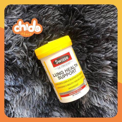 Thải độc phổi Lung Heath Support Swisse Úc 90v
