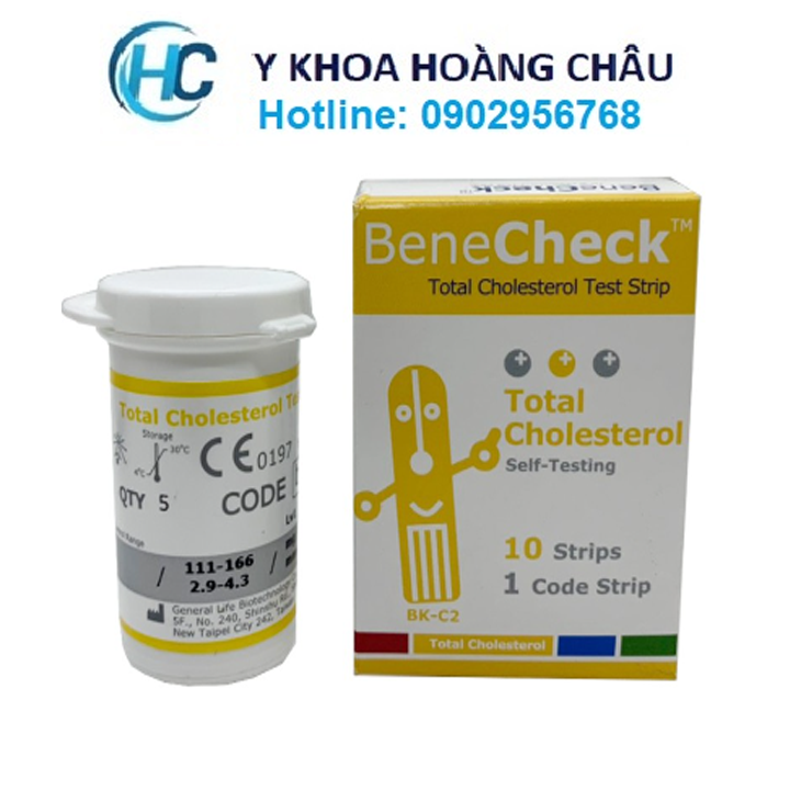 Que thử mỡ máu Cholesterol Benecheck plus 3 in 1