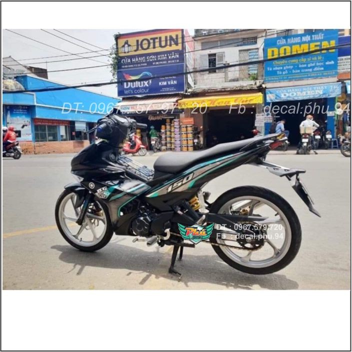 Tem rời Exciter 150 Y15Zr Xanh Bạc Đen (X)|Mẫu mã đa dạng|Chi tiết sắc nét|Nhận làm Tem rời theo Yêu Cầu