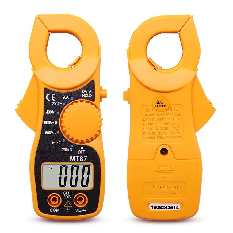 Kìm đo dòng điện, Ampe kế MT87 tặng kèm dây đo , Đồng hồ đo volt ampe, Ampe kìm chính hãng kèm pin