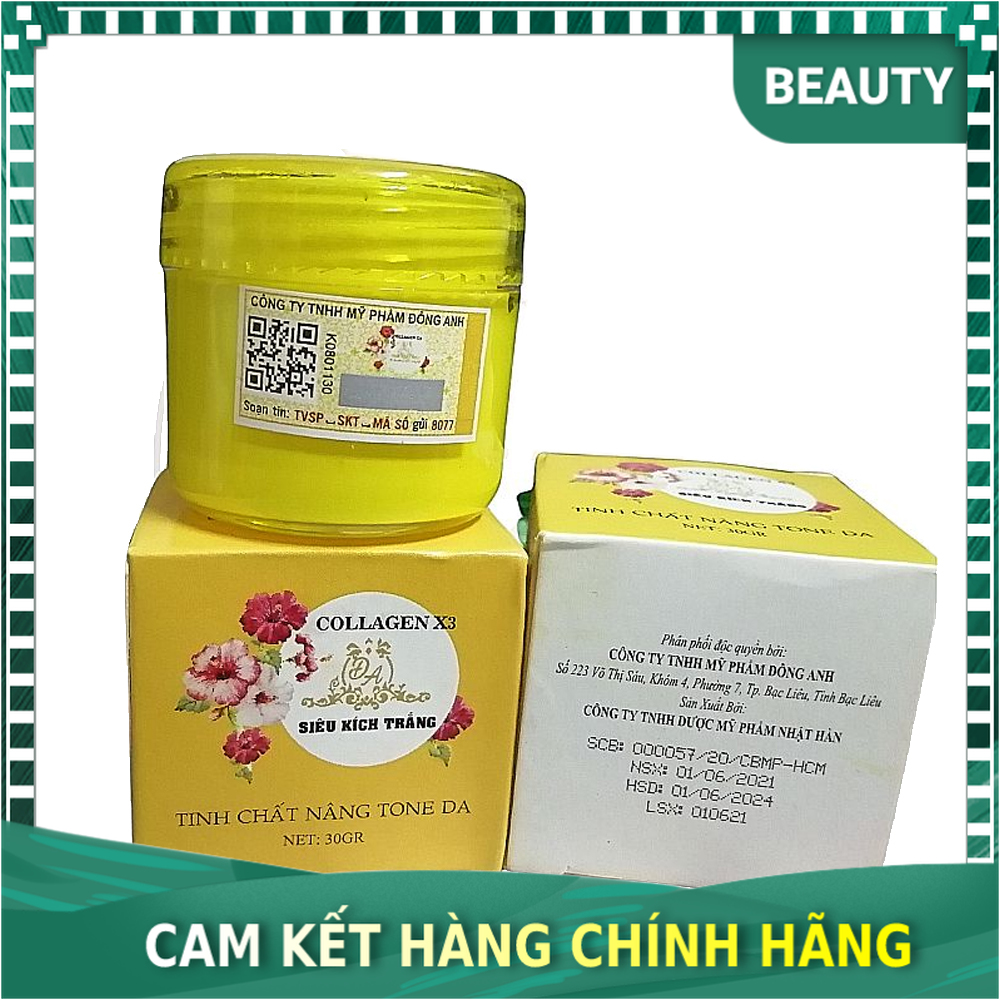 Kem Kích trắng Collagen X3, nâng Tone da nhanh chóng