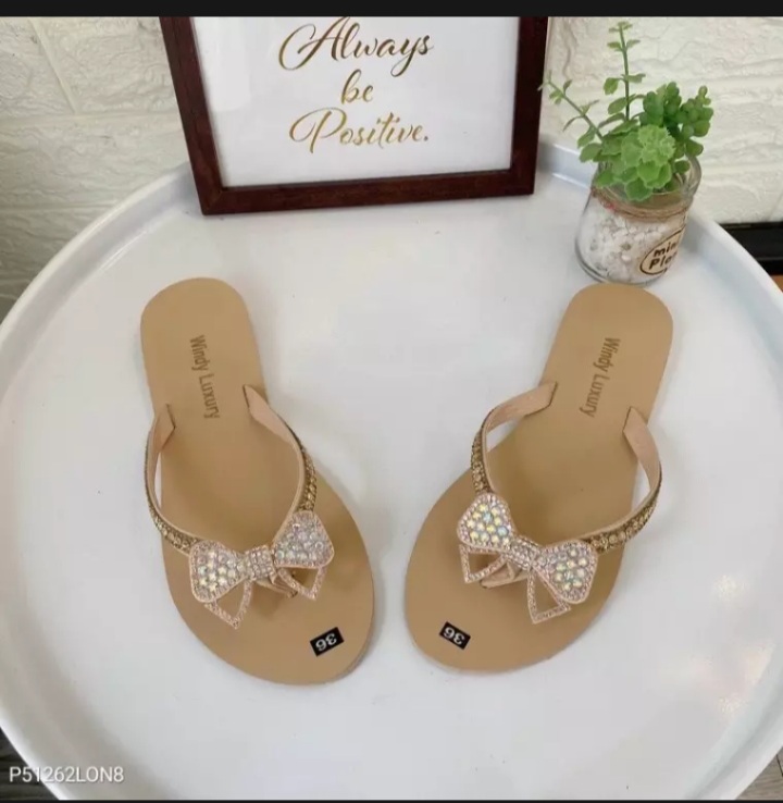 dép xỏ ngón nữ đính may xoàn nơ