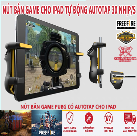( SIÊU PHẨM CHO IPAD ) BỘ 2 NÚT BẤM IPAD AUTO TAP CHƠI GAME PUBG ROS FREEFIRE 30 NHỊP/S KHÔNG DÙNG PHẦN MỀM