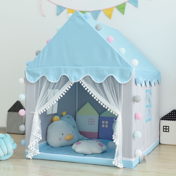 [Giá giảm sâu] Lều Cho Bé Chơi Lều trẻ em Lều Hoàng Tử Công Chúa Cho Bé Cỡ Siêu To S5 khung PVC